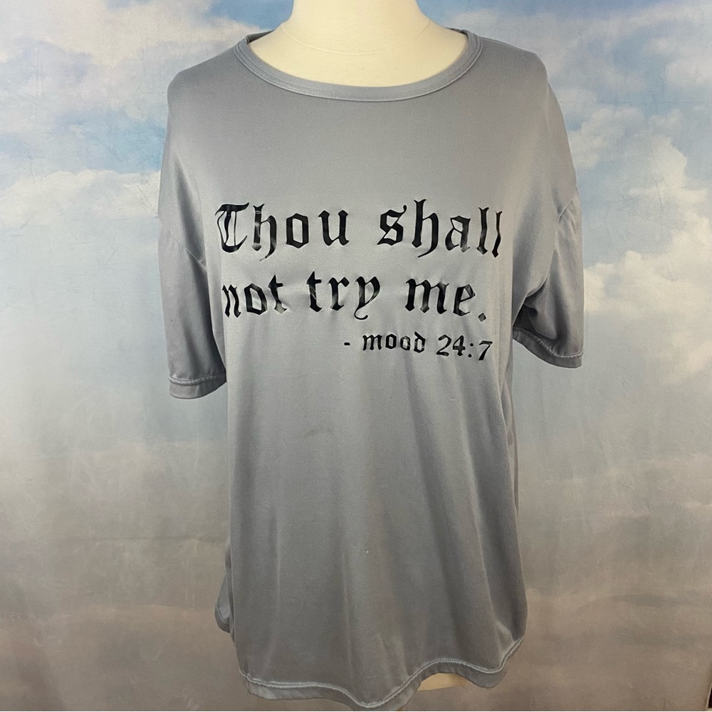 Tech Tee “Thou Shall Not Try Me” Size Xl - image 1